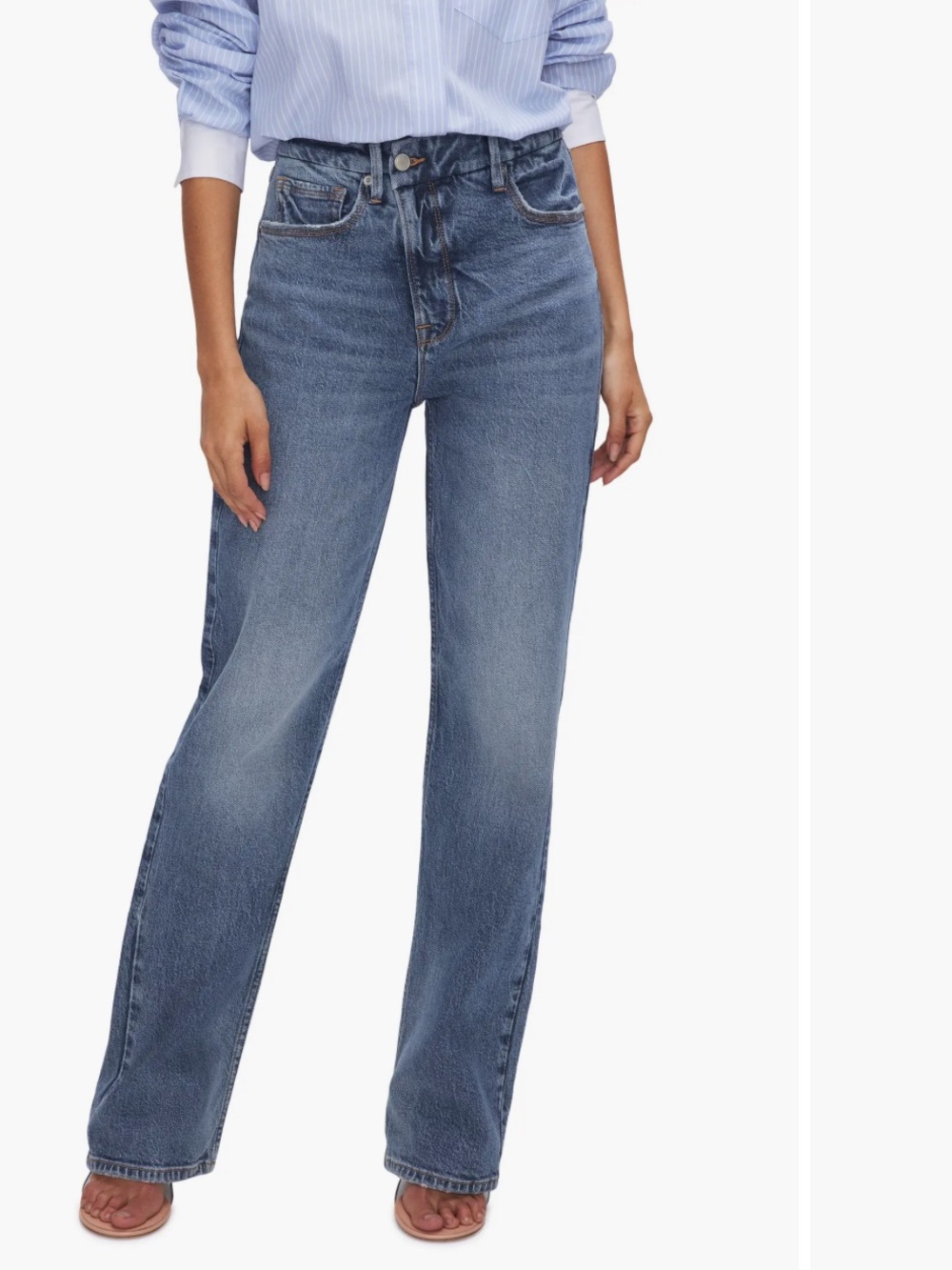 Good American 90s High Waist Straight Leg Jeans - Picture 9 of 9